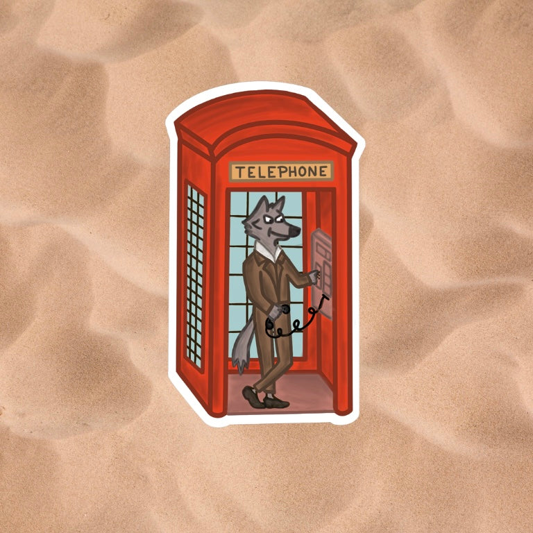 Wolf telephone - Sticker
