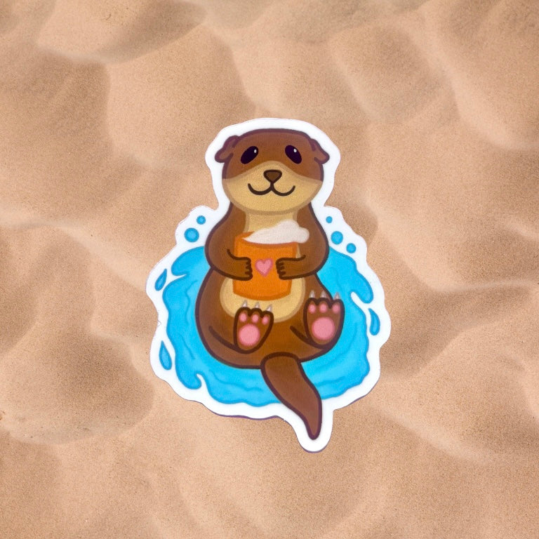 Coffee otters - Sticker