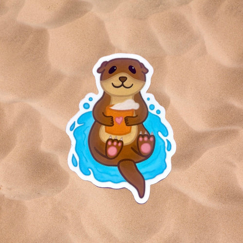 Coffee otters - Sticker