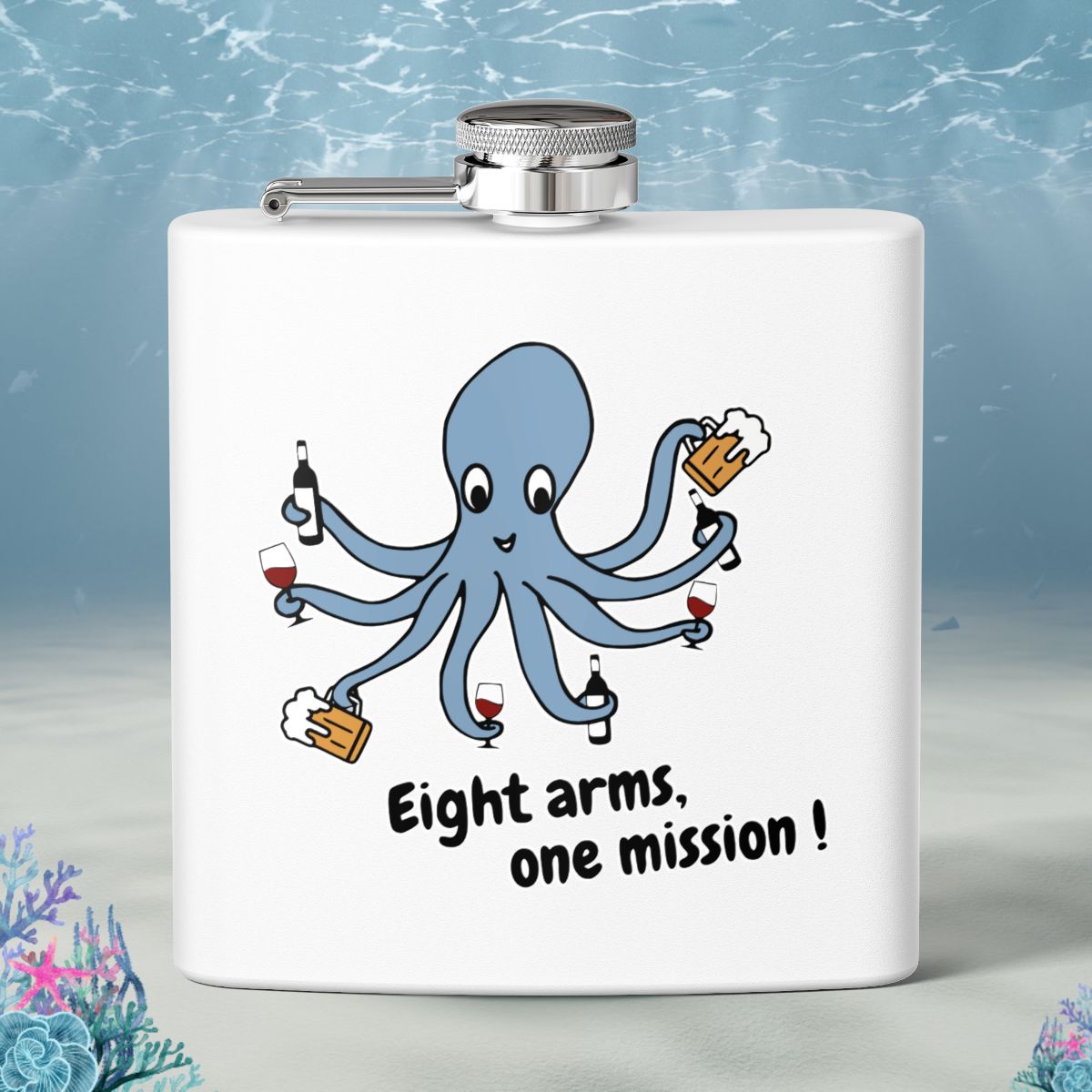 Octopus Hip Flask 6oz