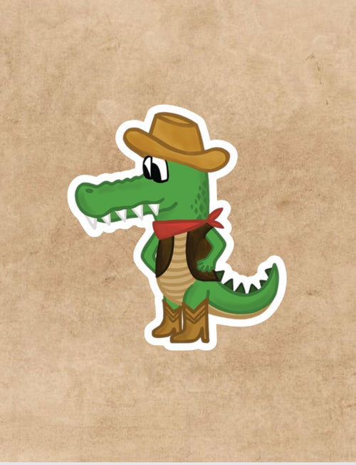 Alligator cowboy - Sticker