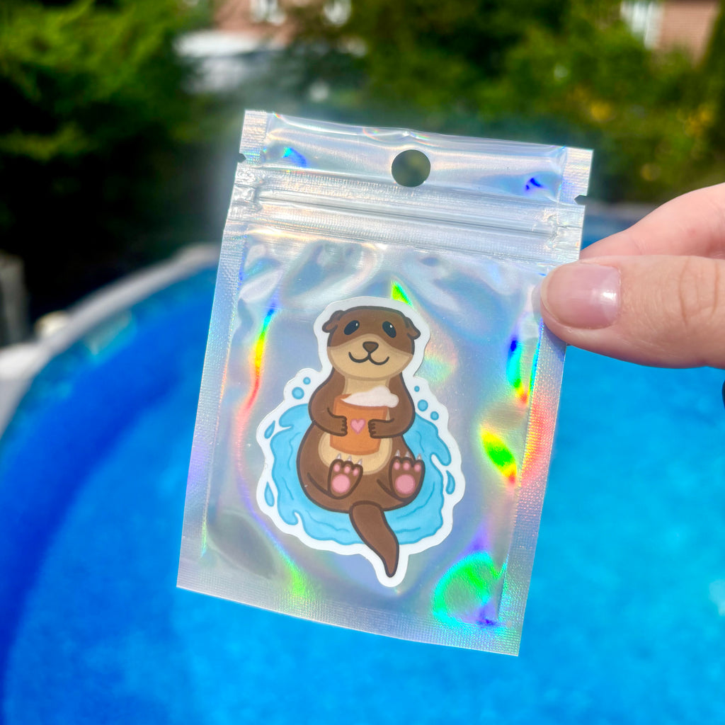 Coffee otters - Sticker