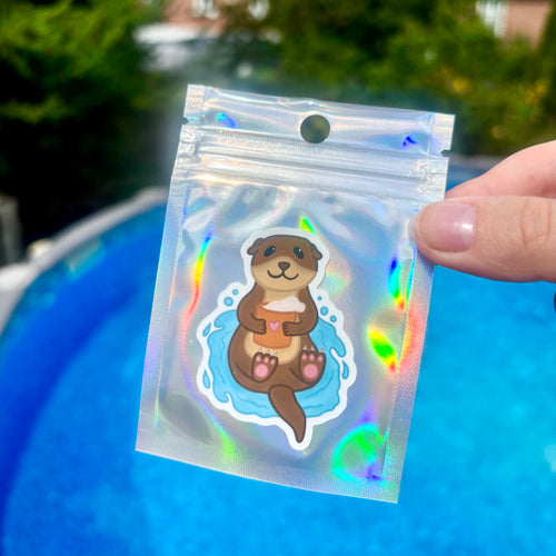 Coffee otters - Sticker