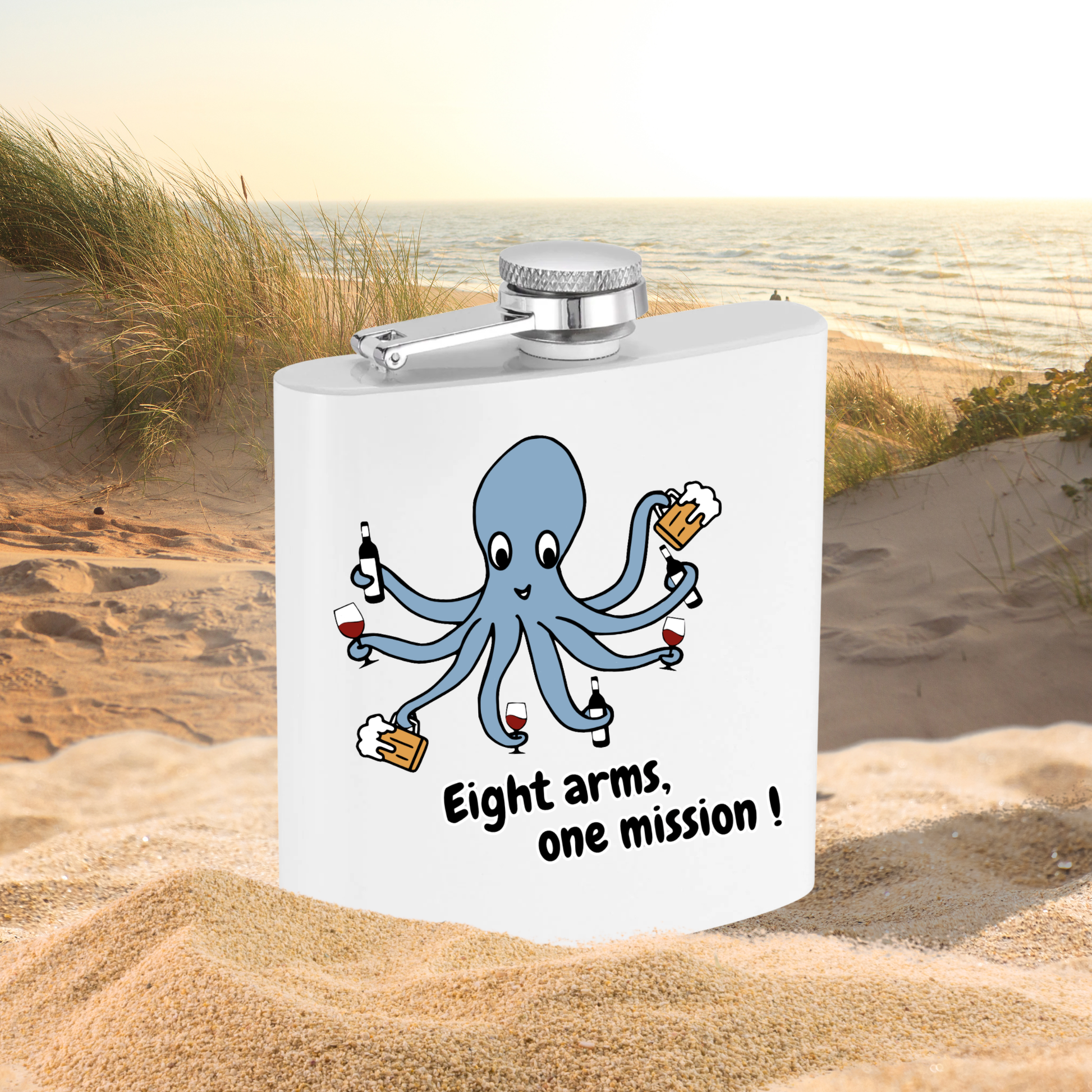 Octopus Hip Flask 6oz