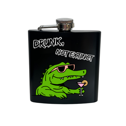 Crocodile Hip Flask 6oz