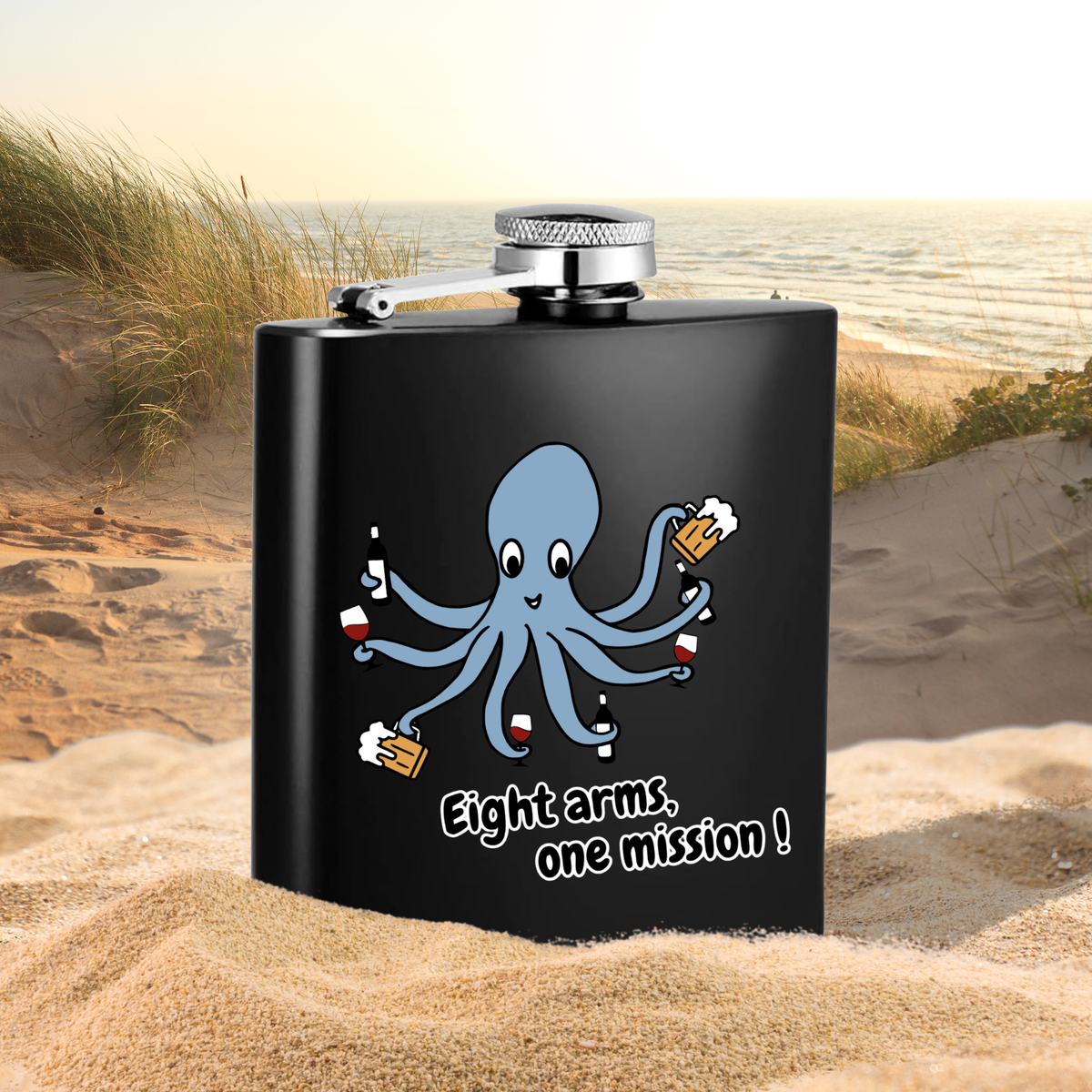 Octopus Hip Flask 6oz