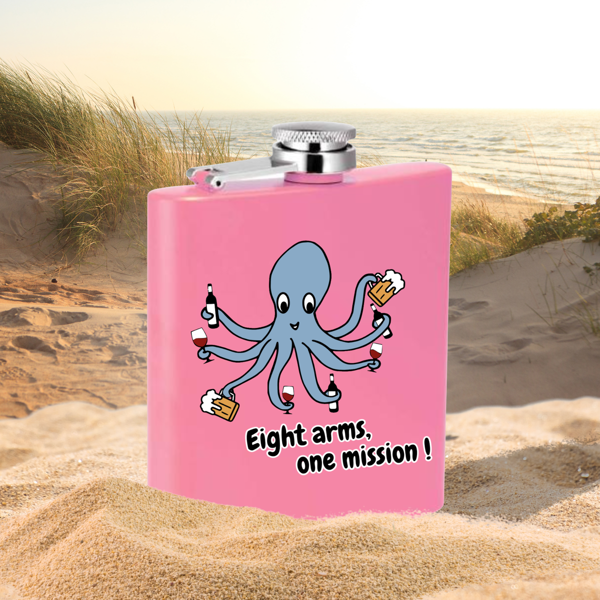 Octopus Hip Flask 6oz