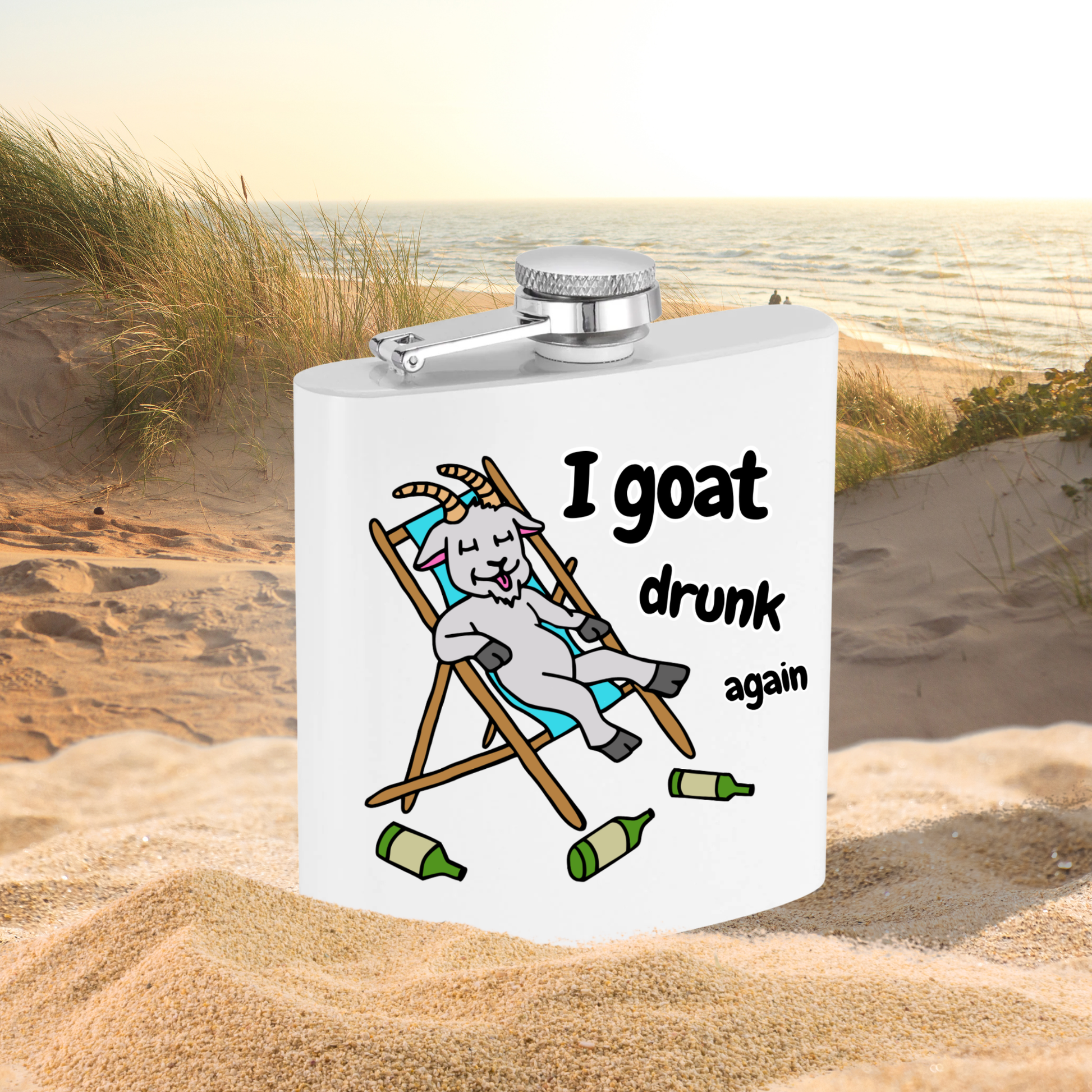 Goat Hip Flask 6oz