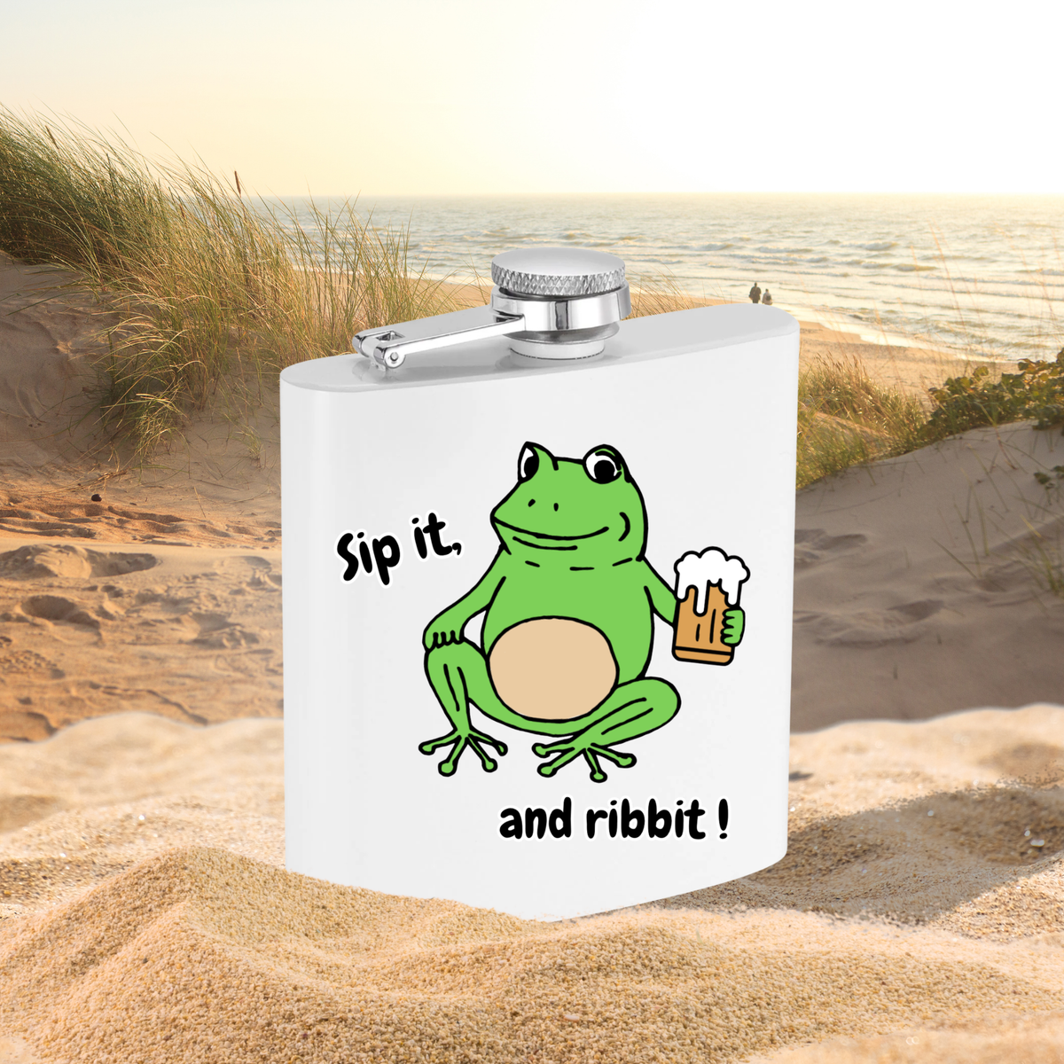Frog Hip Flask 6oz