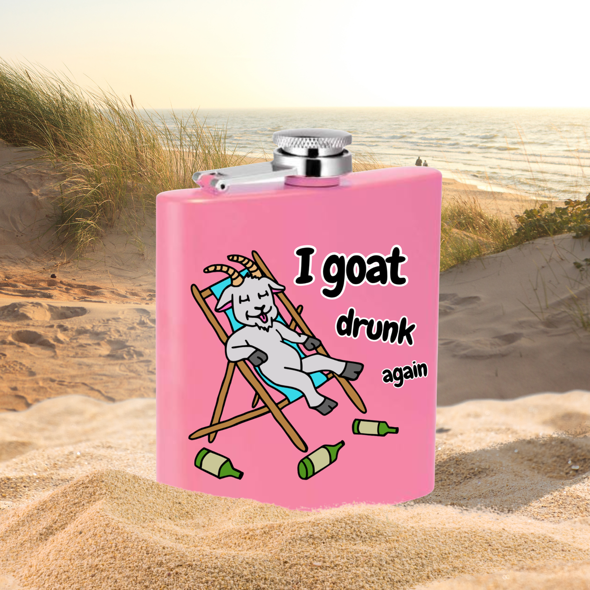 Goat Hip Flask 6oz