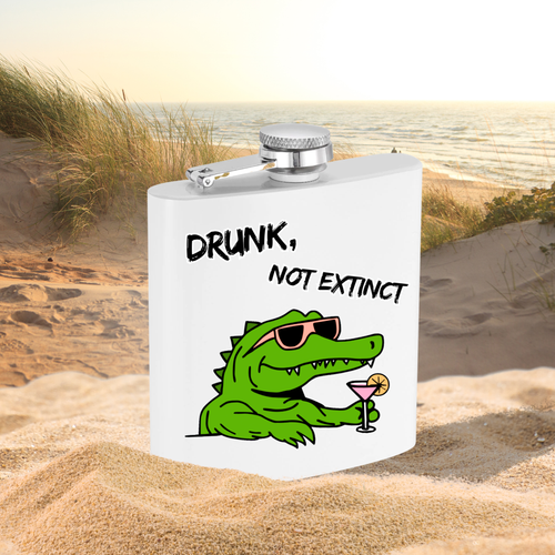 Crocodile Hip Flask 6oz